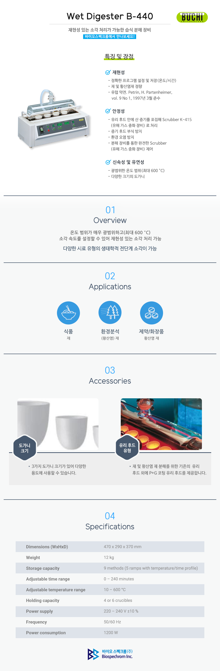 Buchi 습식 분해 장비 Wet Digester