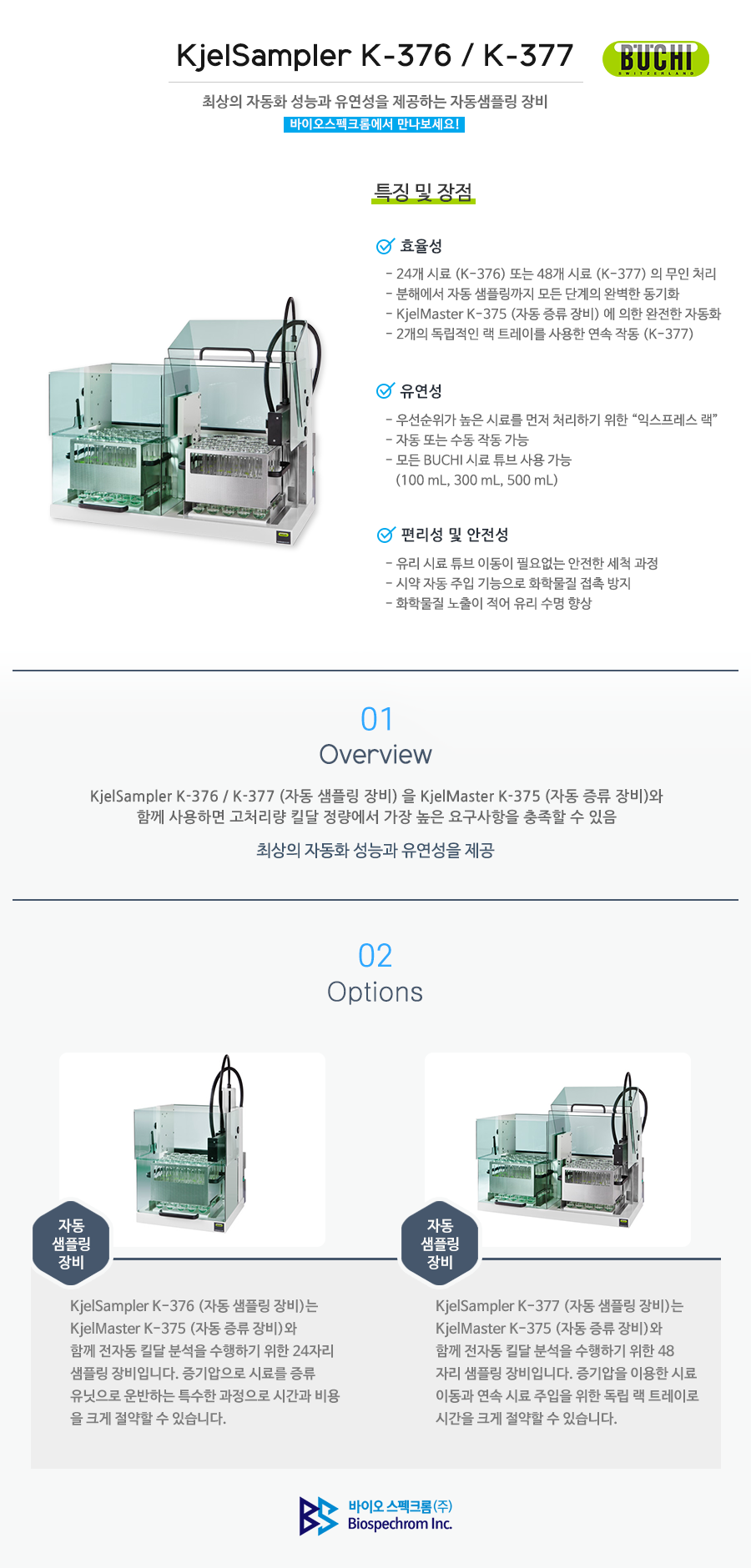 Buchi 자동 샘플링 장비 KjelSampler